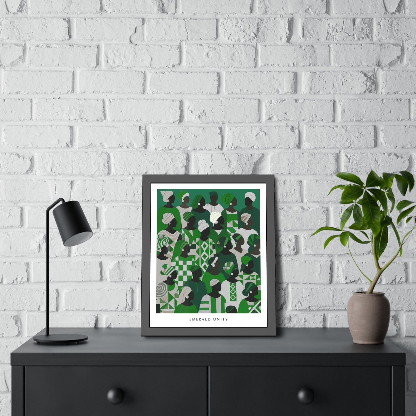 Emerald Unity - Framed Poster Print
