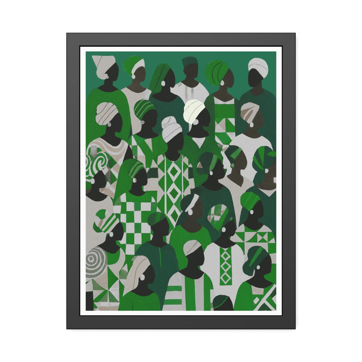 Emerald Unity - No text - Framed Poster Print