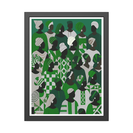 Emerald Unity - No text - Framed Poster Print