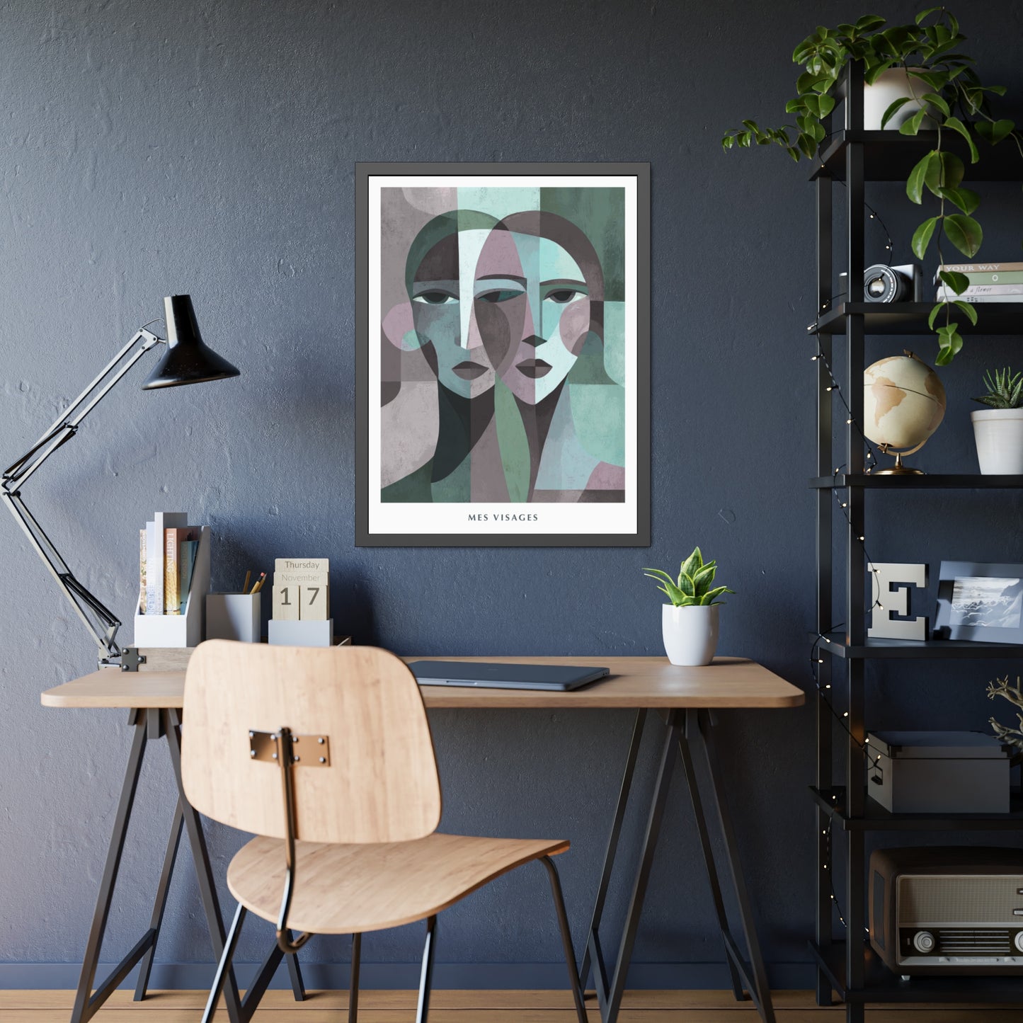 Mes Visages - Framed Poster Print