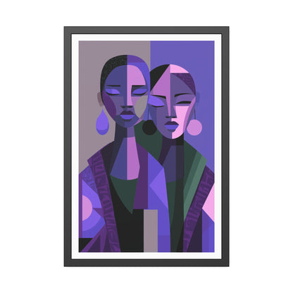 Les Soeurs Amoureux - No text - Framed Poster Print