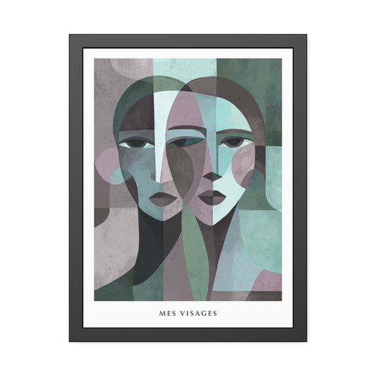 Mes Visages - Framed Poster Print