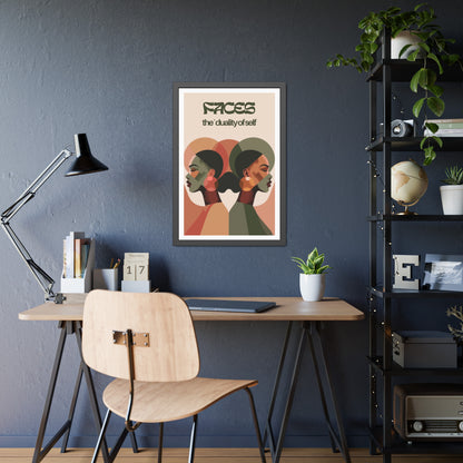 Faces (The Duality of Self) - Framed Poster Print