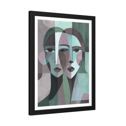 Mes Visages - No text - Framed Poster Print