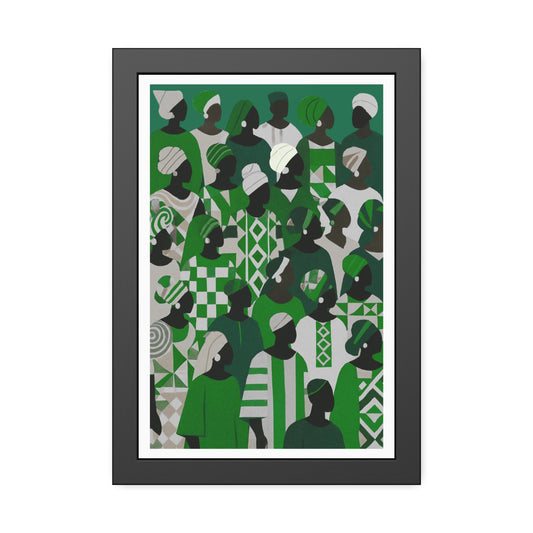 Emerald Unity - No text - Framed Poster Print