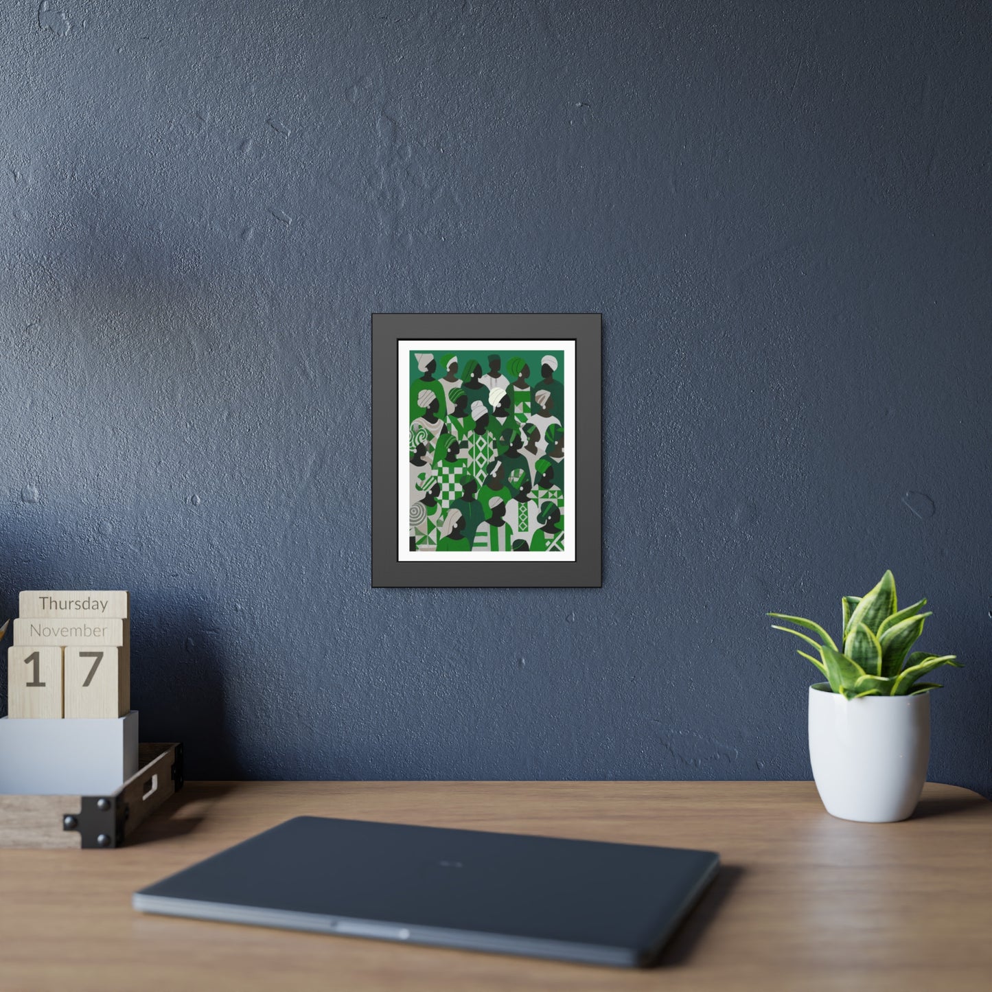 Emerald Unity - No text - Framed Poster Print