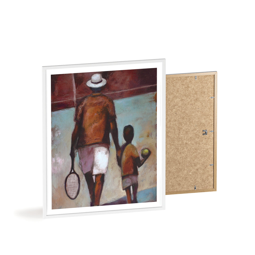 Following Father - Framed Art Print