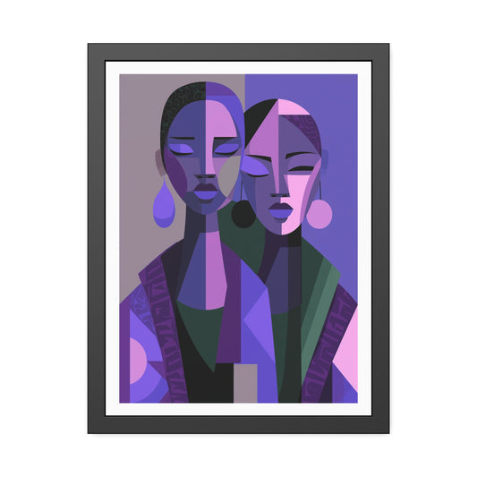 Les Soeurs Amoureux - No text - Framed Poster Print