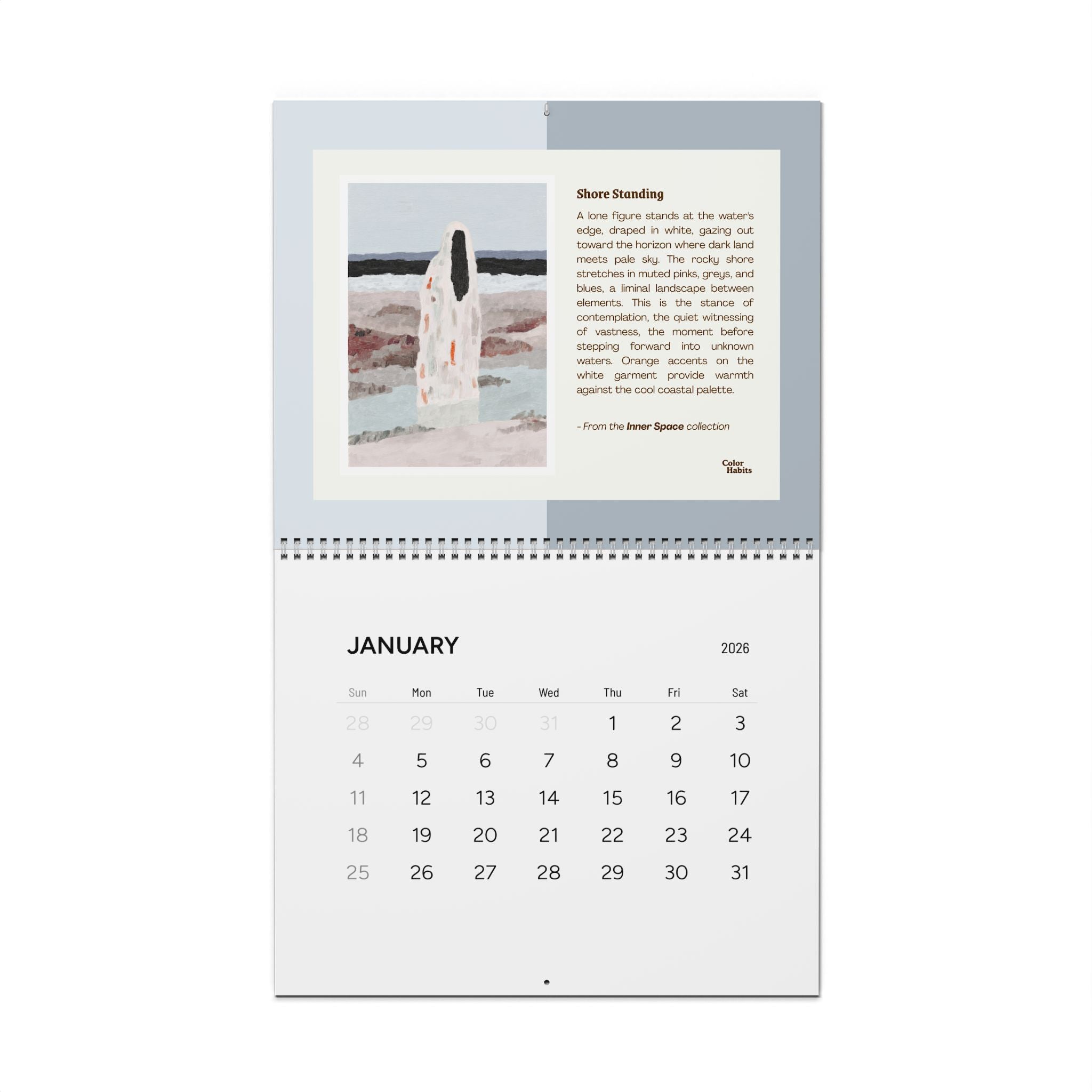 2026 Color Habits Art Calendar (Wall) - A Year of Memories & Color Stories