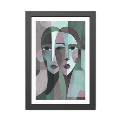Mes Visages - No text - Framed Poster Print