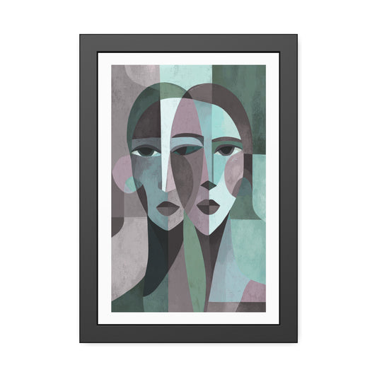 Mes Visages - No text - Framed Poster Print