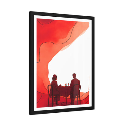 Mangeons ensembles mon amour  - Framed Poster Print