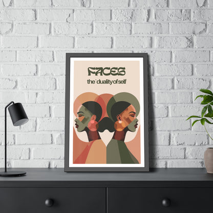 Faces (The Duality of Self) - Framed Poster Print
