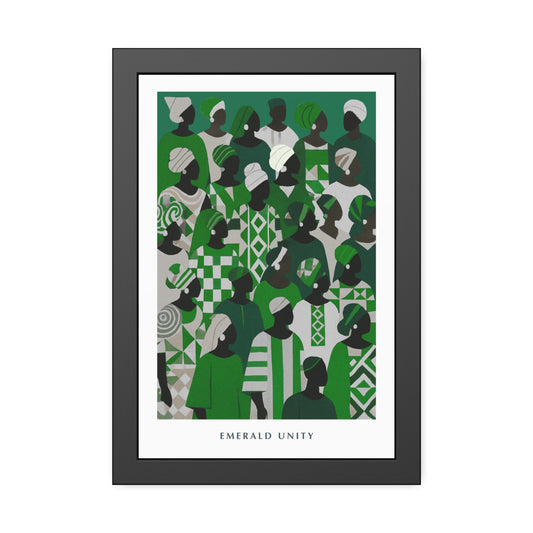 Emerald Unity - Framed Poster Print