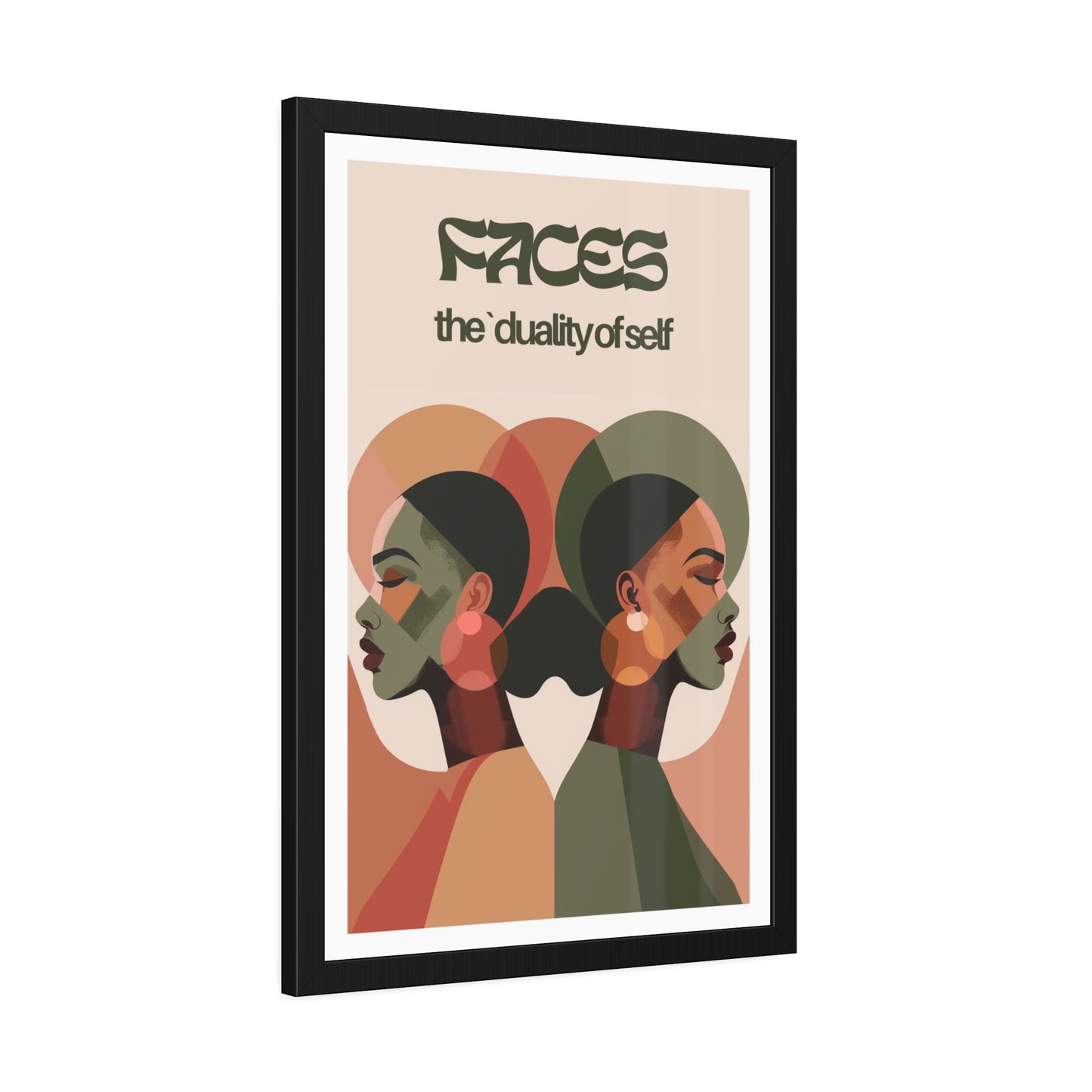 Faces (The Duality of Self) - Framed Poster Print