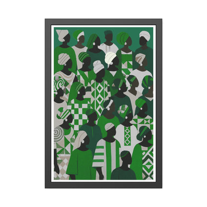 Emerald Unity - No text - Framed Poster Print