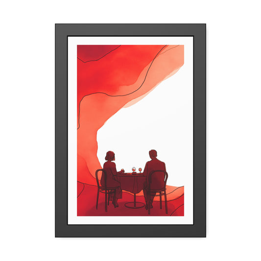 Mangeons ensembles mon amour  - Framed Poster Print