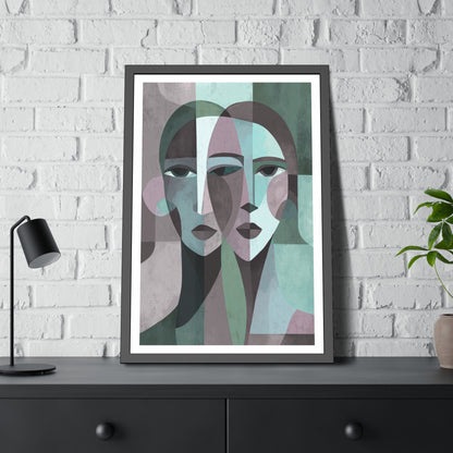 Mes Visages - No text - Framed Poster Print