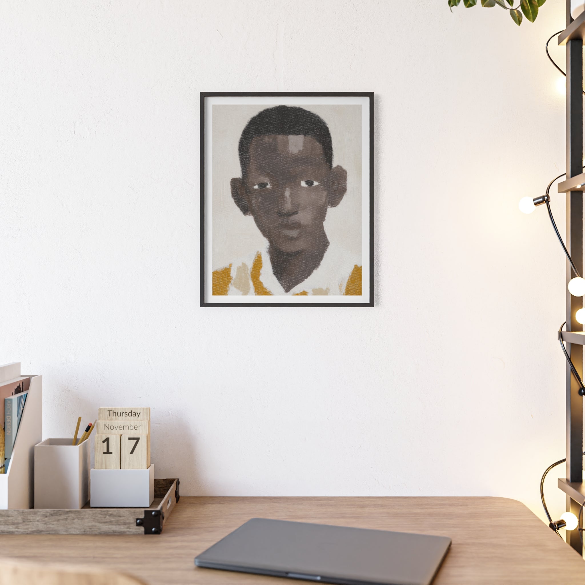 Mustard Shoulders - Framed Art Print