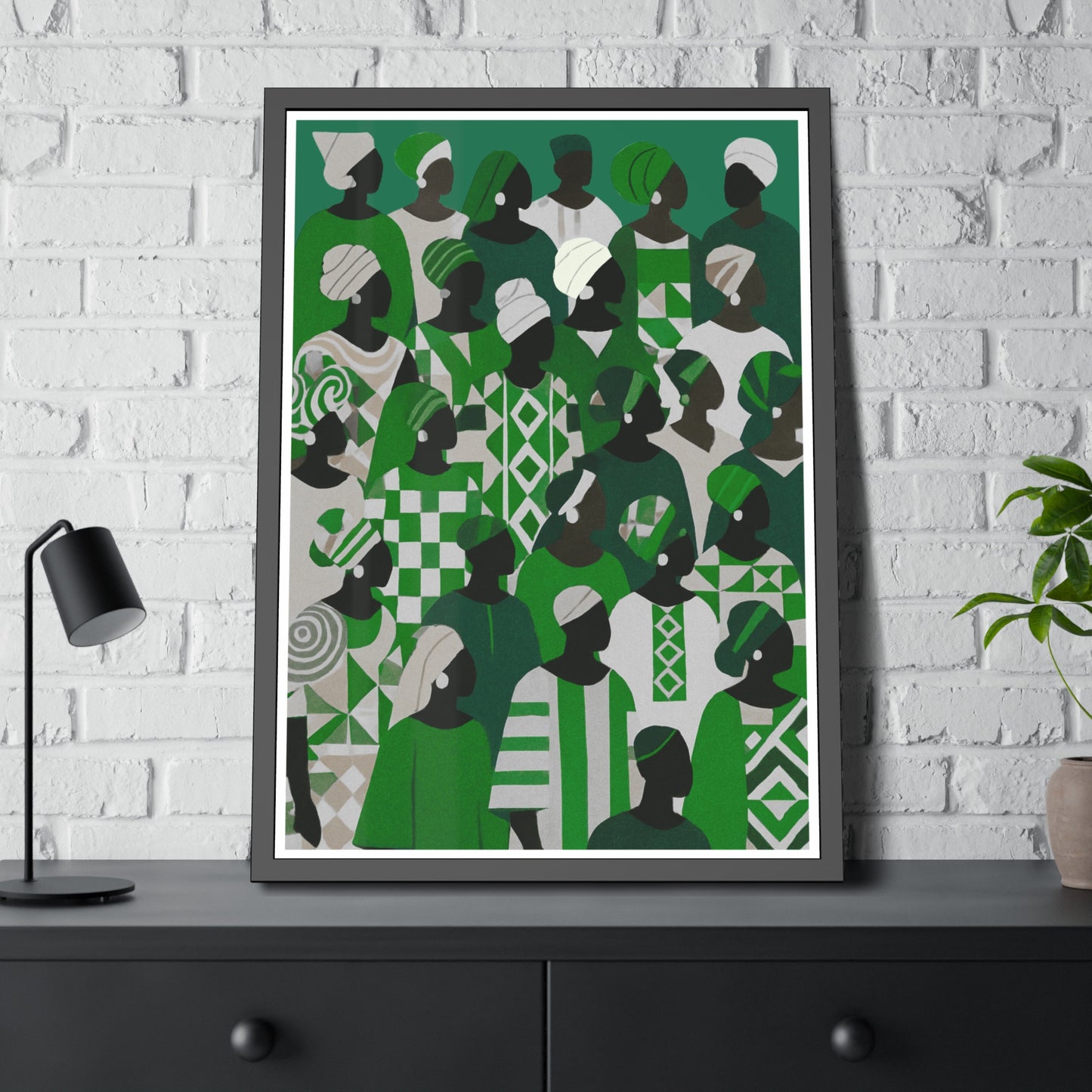Emerald Unity - No text - Framed Poster Print