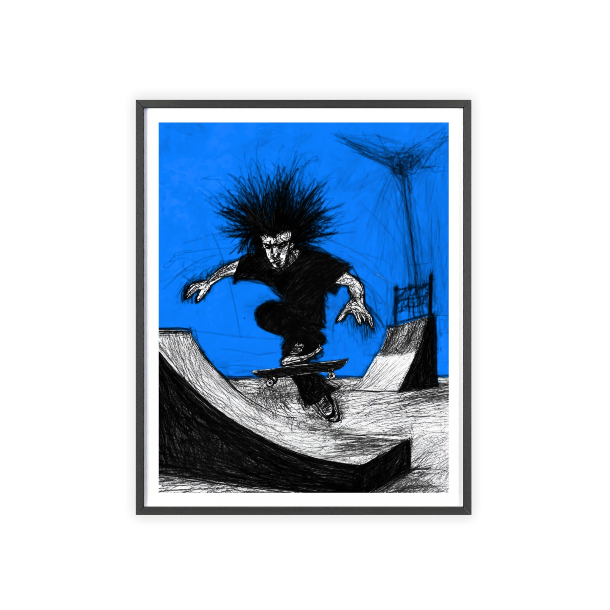Halfpipe Flight - Framed Art Print