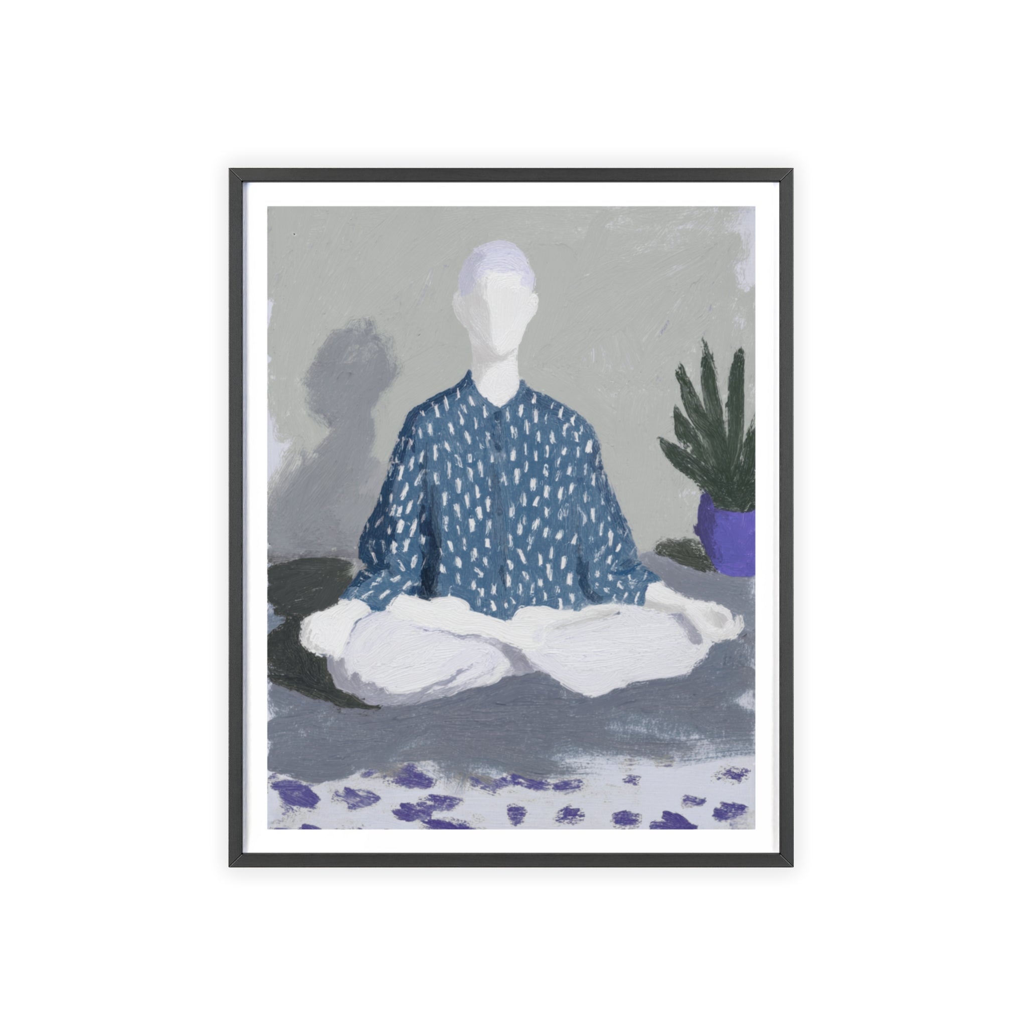 Seated Stillness - Framed Art Print