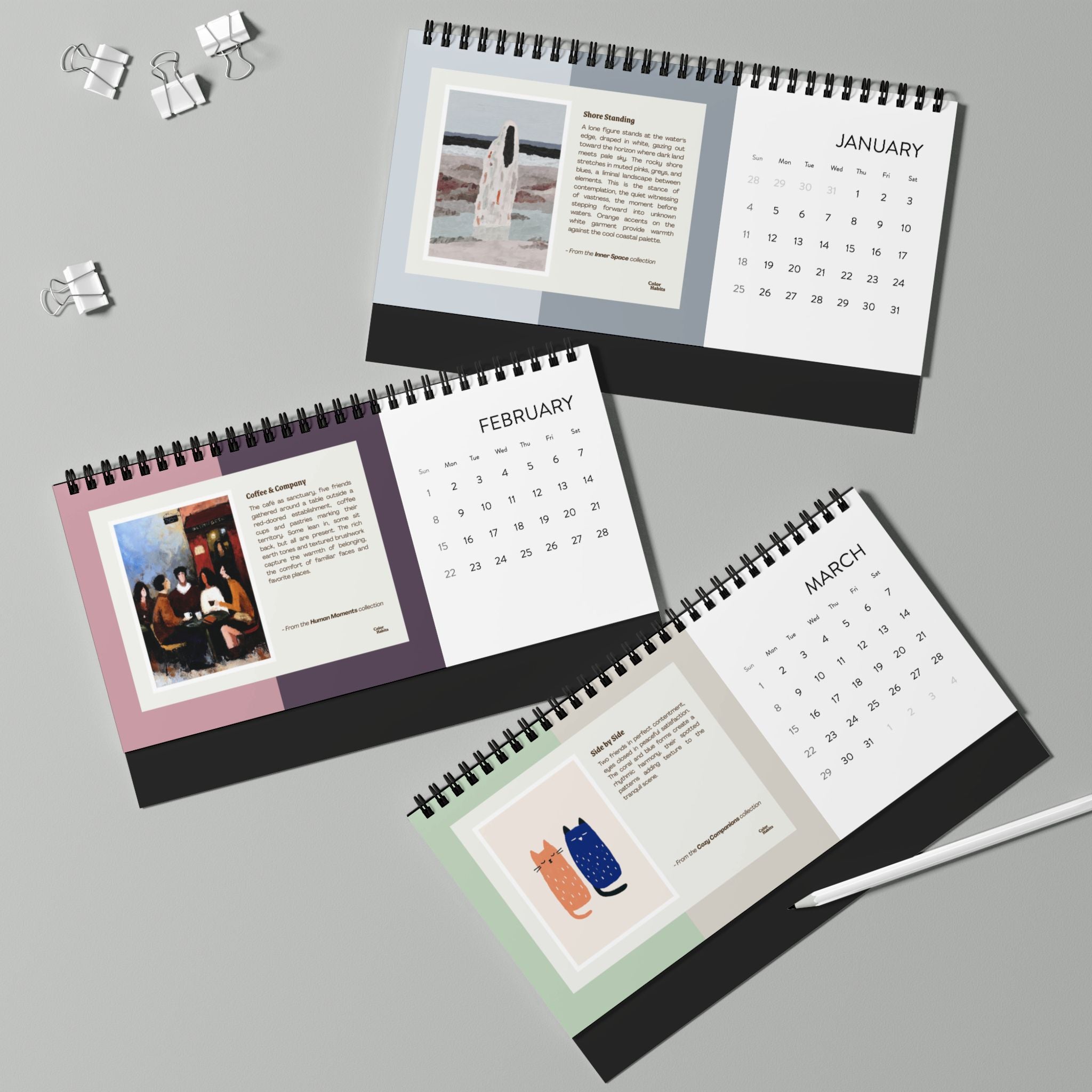 2026 Color Habits Art Calendar - A Year of Memories & Color Stories