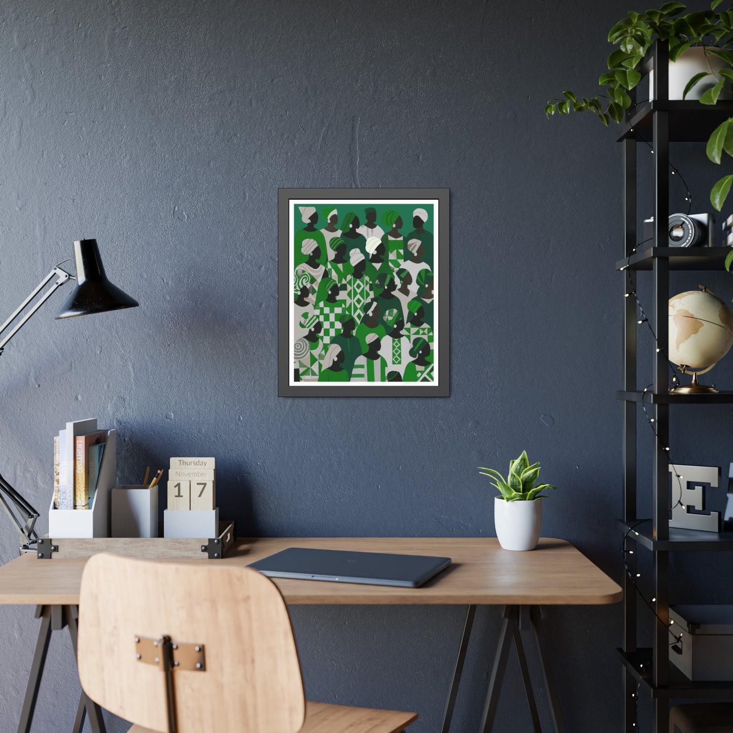 Emerald Unity - No text - Framed Poster Print