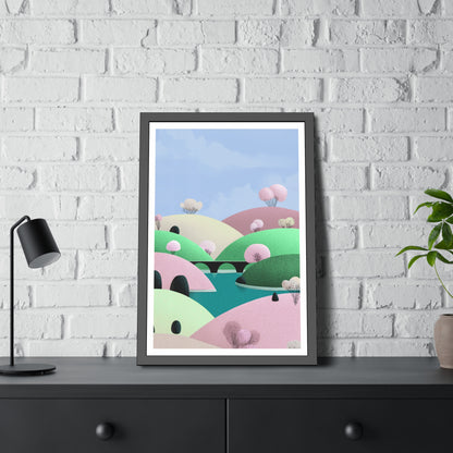 Spring Bridge - Framed Poster Wall Art