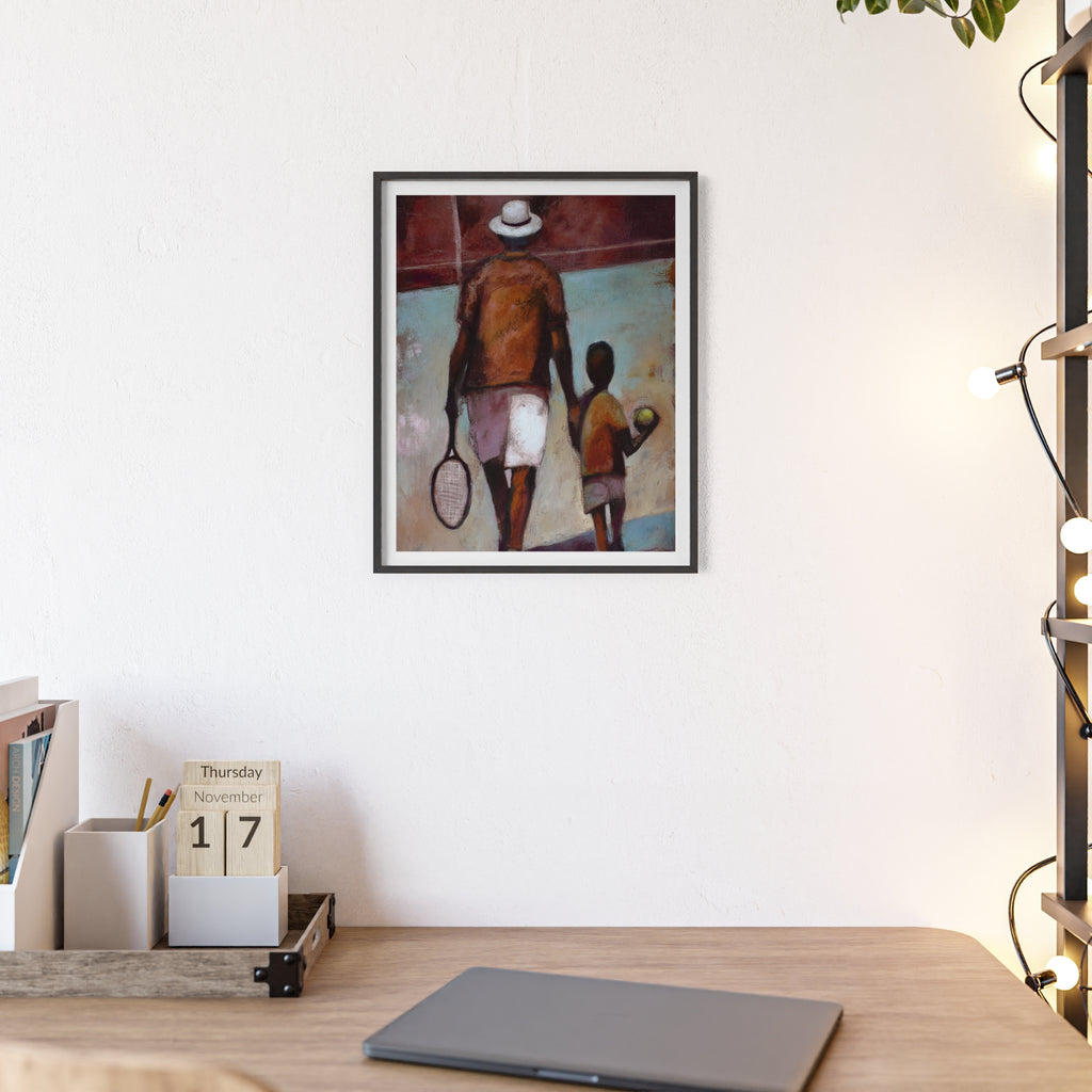 Following Father - Framed Art Print