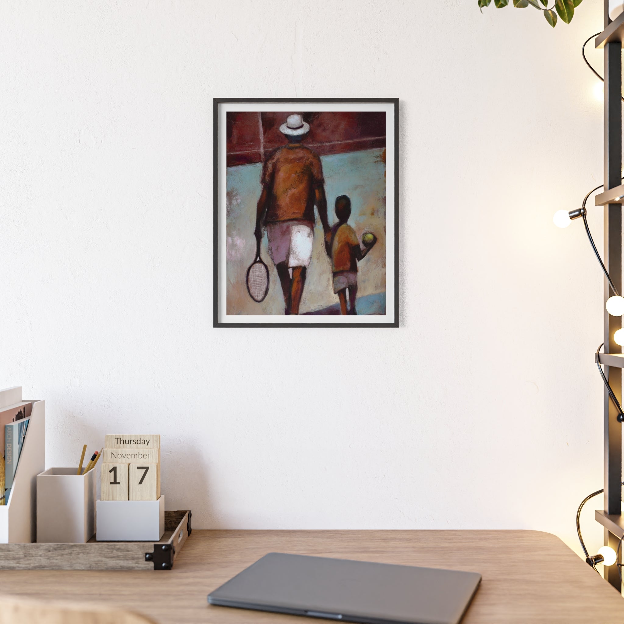 Following Father - Framed Art Print