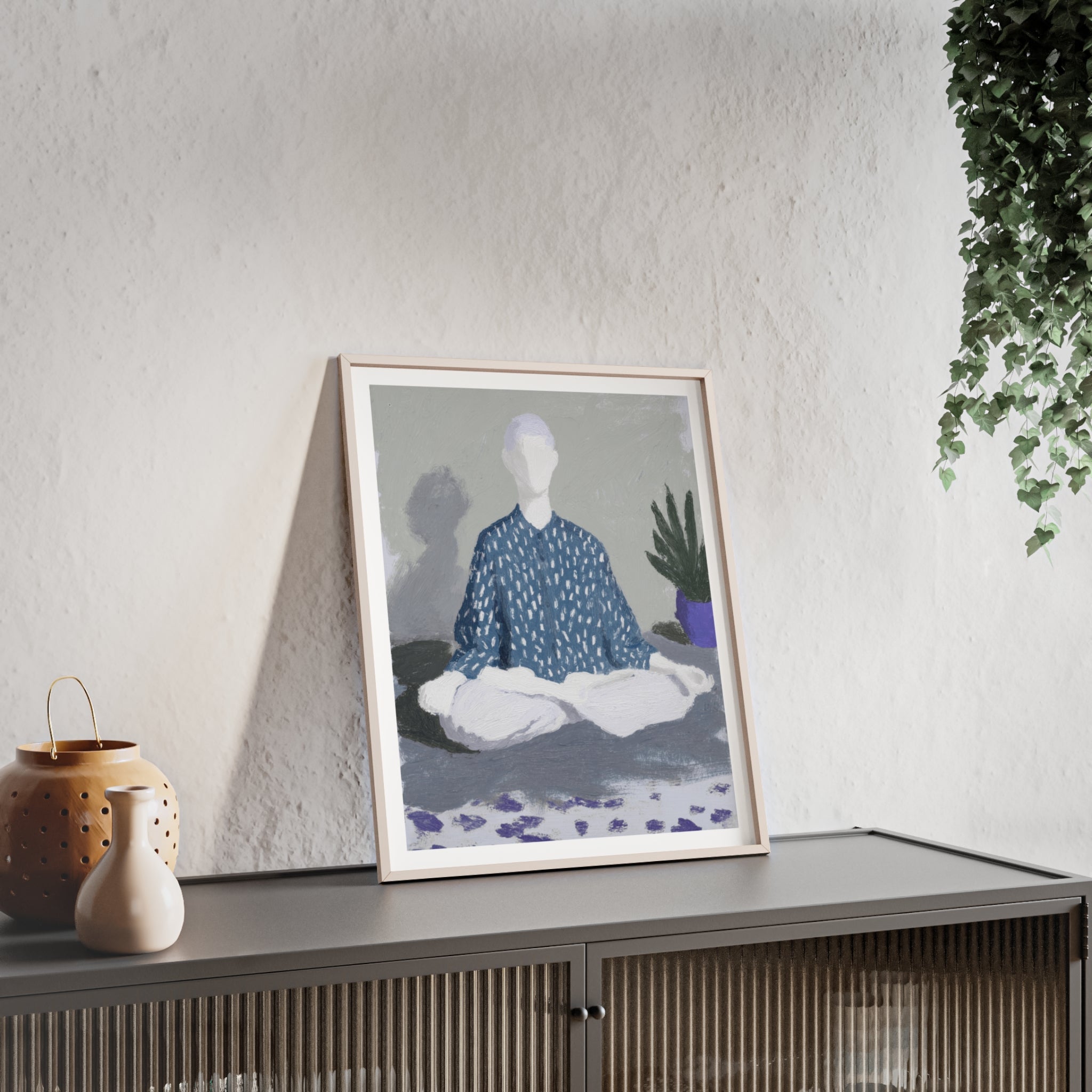 Seated Stillness - Framed Art Print