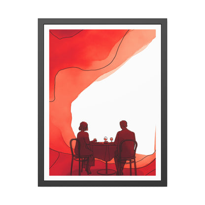 Mangeons ensembles mon amour  - Framed Poster Print