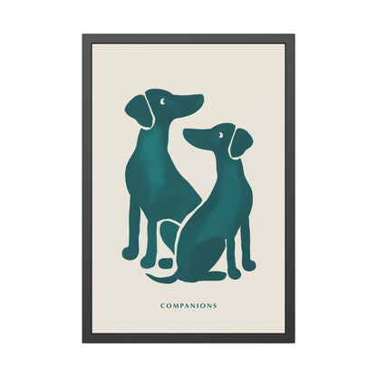 'Companion' - Dog Wall Poster - Minimalist Design