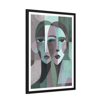 Mes Visages - No text - Framed Poster Print