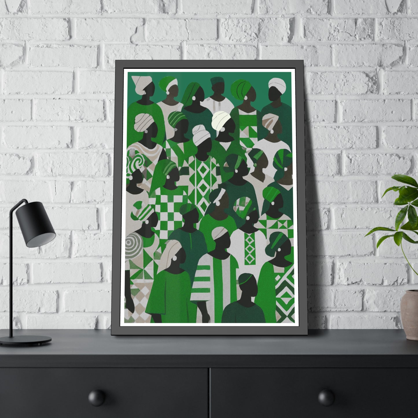 Emerald Unity - No text - Framed Poster Print