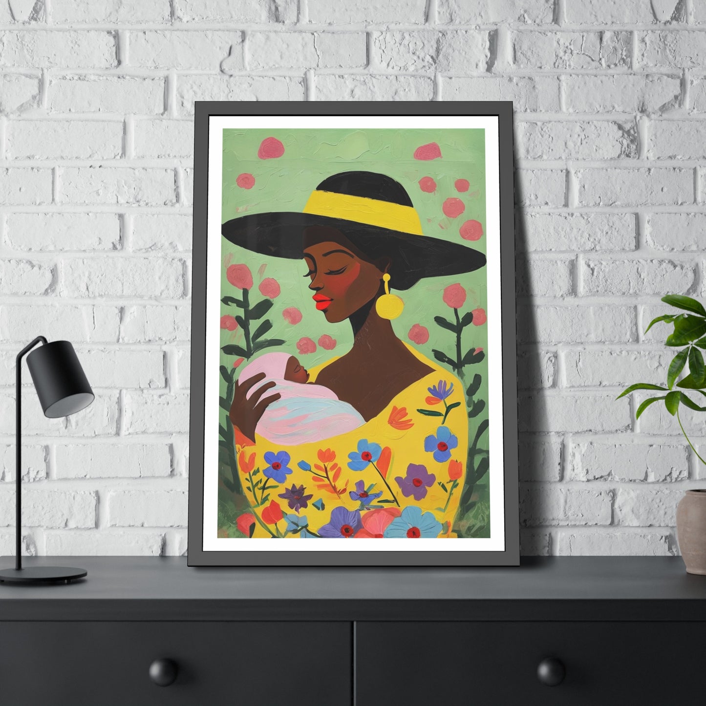 Grace in Bloom - No text - Framed Poster Print