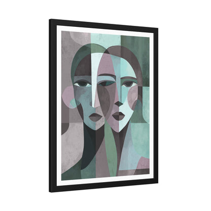 Mes Visages - No text - Framed Poster Print
