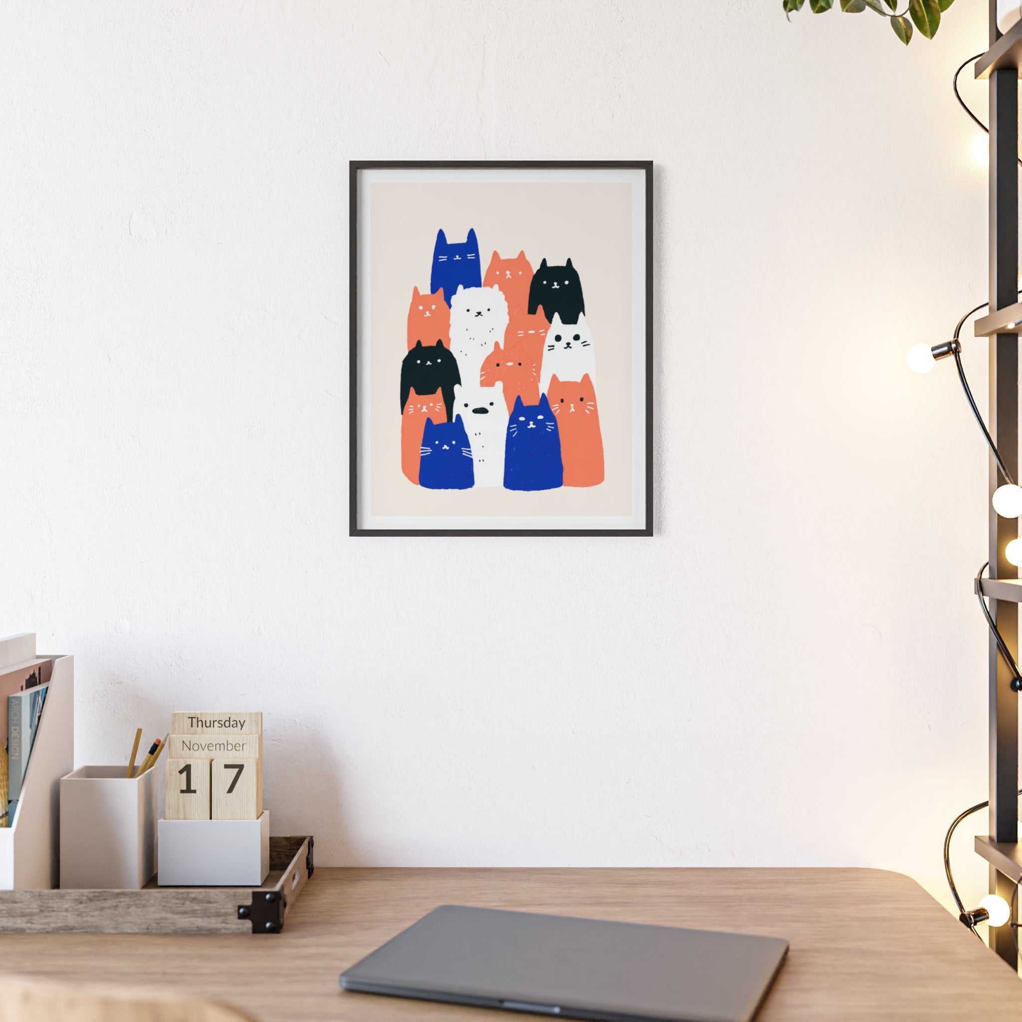 Cat Tower - Framed Art Print