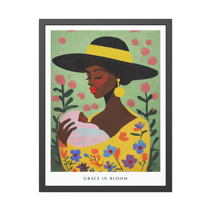 Grace in Bloom - Framed Poster Print