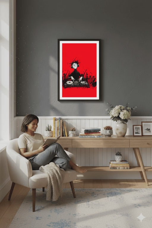 Lost in the music - Framed Poster Print